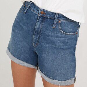 Madewell High-Rise Demin Shorts in Quntell Wash (Tencel Edition)